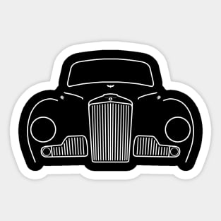 Sunbeam Supreme MkIII 1950s British classic car white outline graphic Sticker